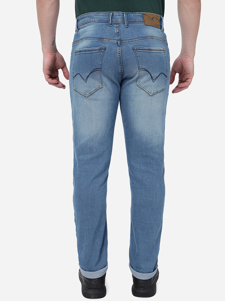 River Blue Washed Straight Fit Jeans | JadeBlue