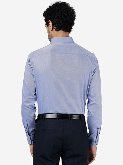 Blue Solid Regular Fit Formal Shirt | JadeBlue