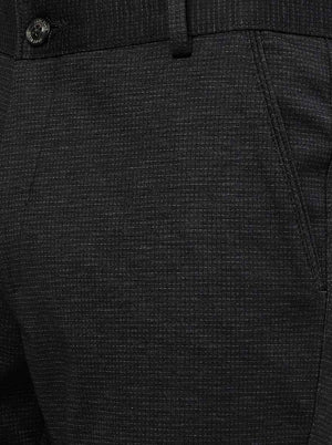 Black Solid Slim Fit Club Wear Trouser | JB Studio