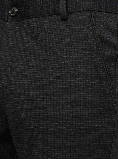 Black Solid Slim Fit Club Wear Trouser | JB Studio