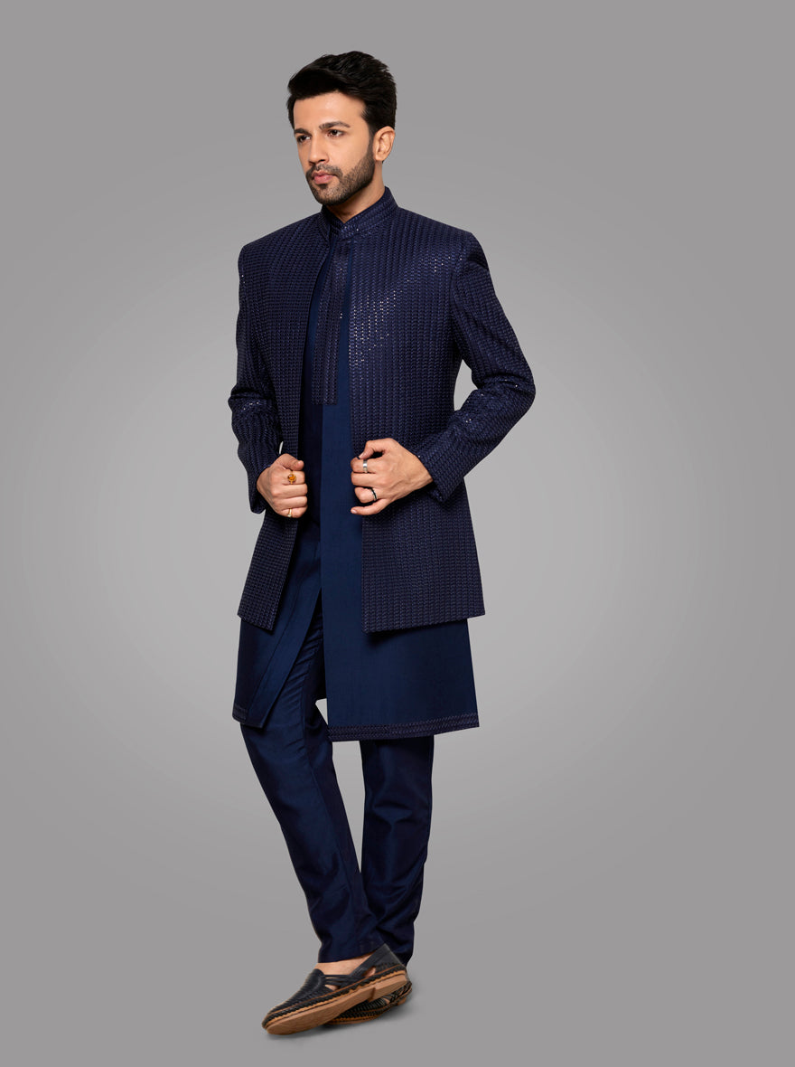 Navy Blue Indowestern | TULA