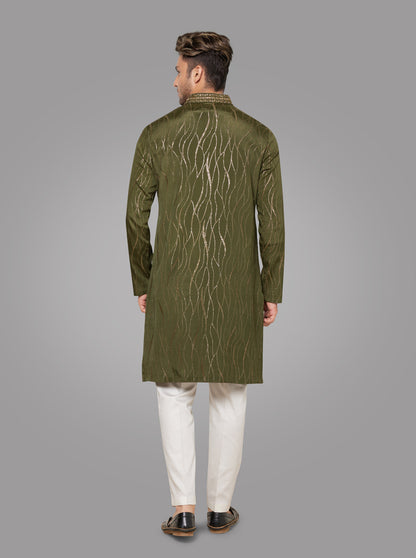Mehndi Green Kurta Pajama | TULA