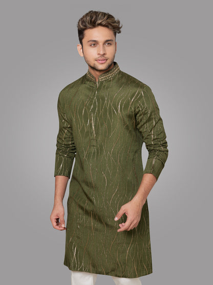 Mehndi Green Kurta Pajama | TULA