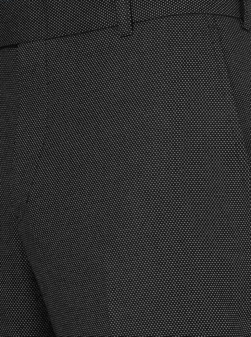 Black Solid Slim Fit Formal Trouser | JB Studio