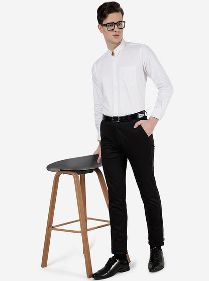 Coffee Brown Solid Slim Fit Club Wear Trouser | JB Studio