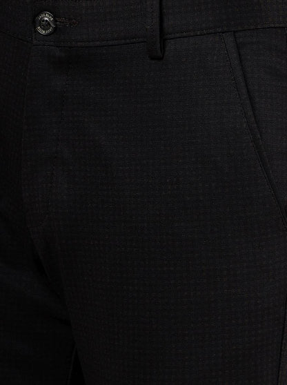 Coffee Brown Solid Slim Fit Club Wear Trouser | JB Studio