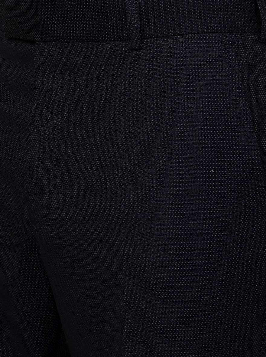 Navy Blue Solid SLIM FIT Formal Trouser | JB Studio