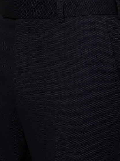 Navy Blue Solid SLIM FIT Formal Trouser | JB Studio