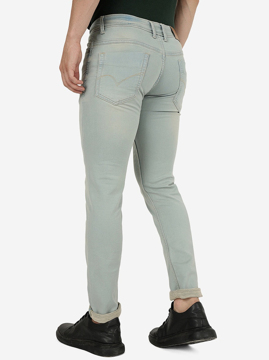 Ice Blue Washed Slim Fit Jeans | JadeBlue
