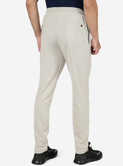 Cream Solid Slim Fit Track Pant | JadeBlue