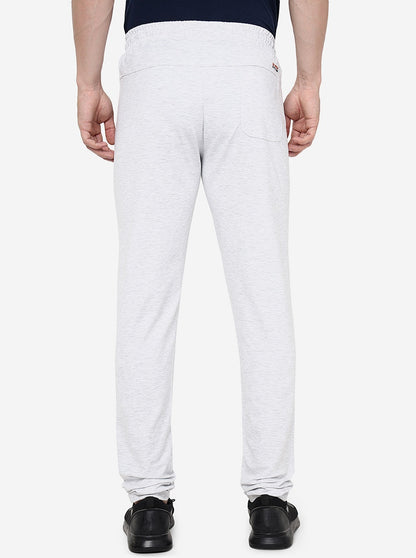 Light Grey Solid Slim Fit Track Pant | JadeBlue