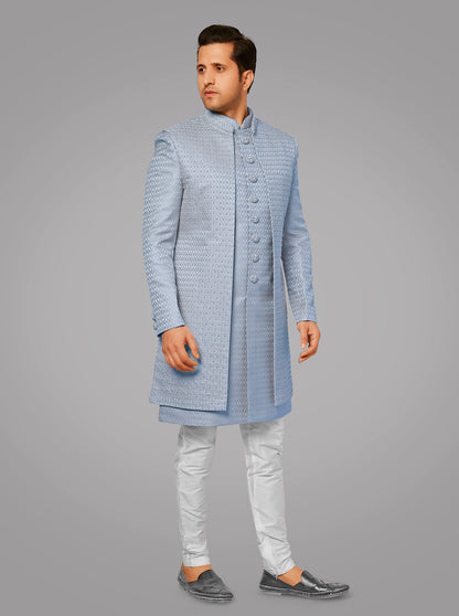 Sky Blue Indowestern | Azania
