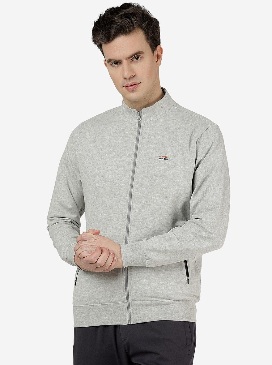 Buy Ecru Melange Solid Slim Fit Winter T-Shirt