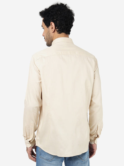 Smoke Grey Solid Smart Fit Semi Casual Shirt | Greenfibre