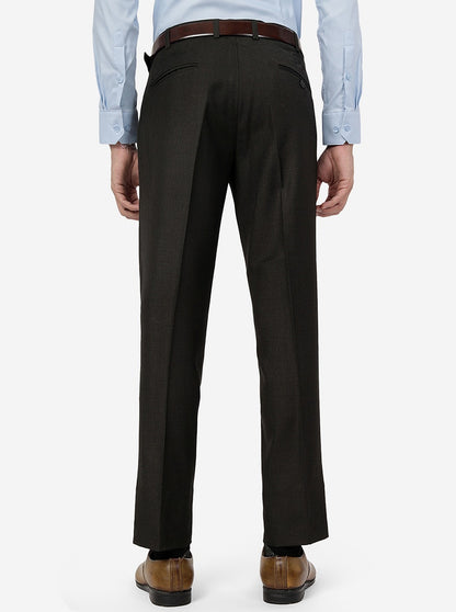 Black Solid SLIM FIT Formal Trouser | Metal