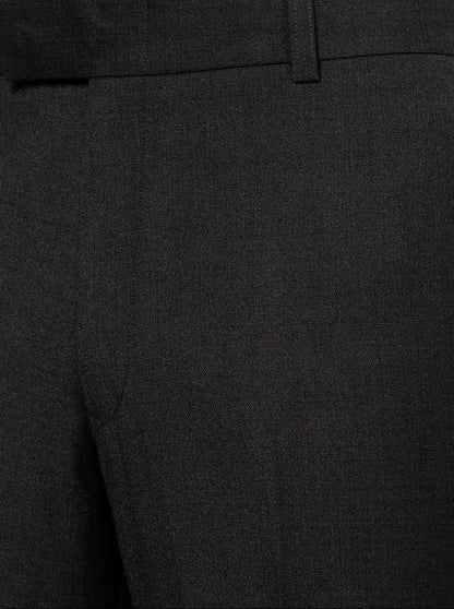 Black Solid SLIM FIT Formal Trouser | Metal