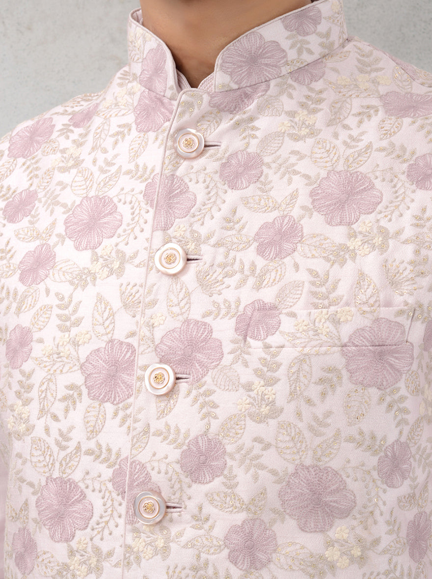 Lilac  Kurta Set with Koti | TULA