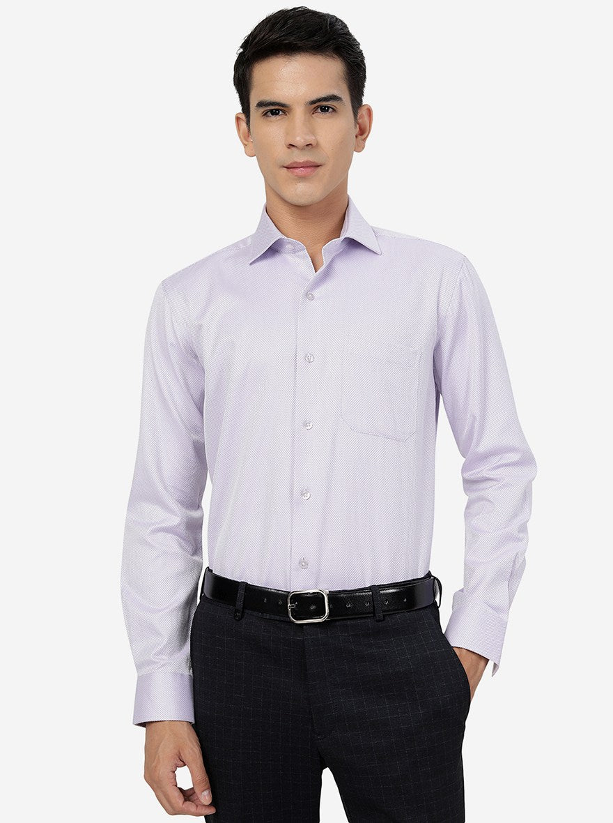 Purple Solid SLIM FIT Formal Shirt | Metal