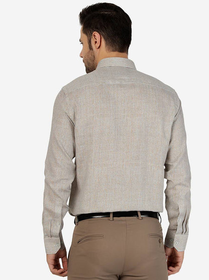 Brown Solid Regular Fit Formal Shirt | JadeBlue