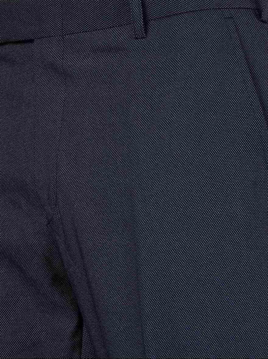 Blue Solid Super Slim Fit Formal Trouser | Greenfibre