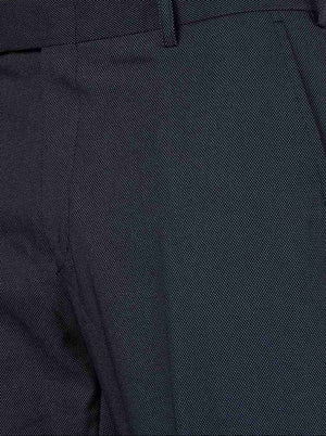 Blue Solid Super Slim Fit Formal Trouser | Greenfibre