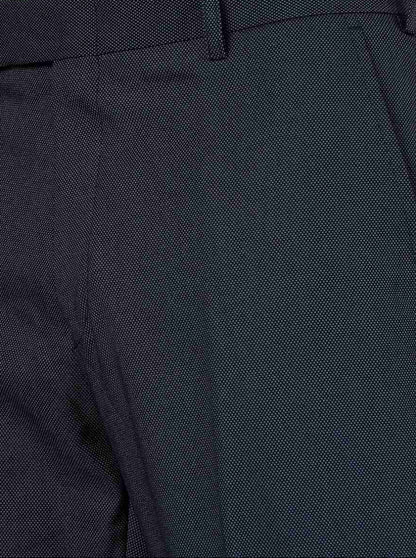 Blue Solid Super Slim Fit Formal Trouser | Greenfibre