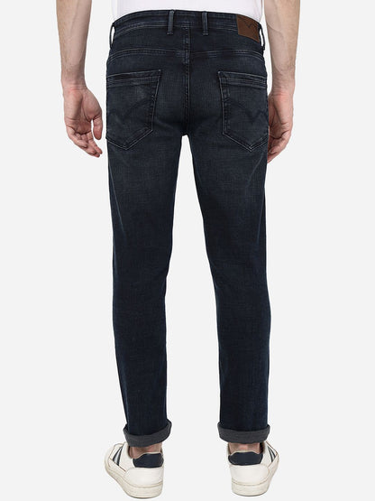 Mid Night Blue Solid Slim Fit Jeans | JadeBlue