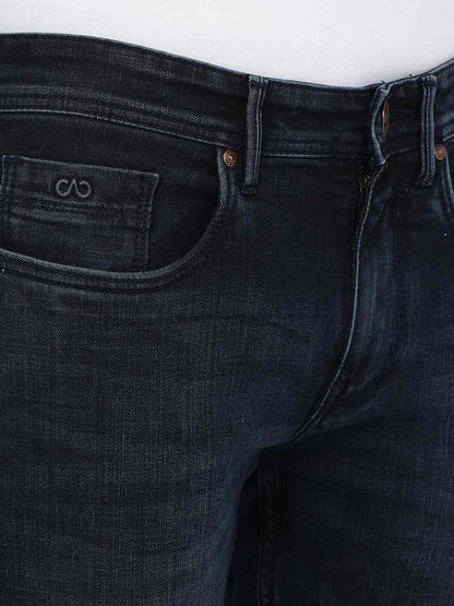 Mid Night Blue Solid Slim Fit Jeans | JadeBlue