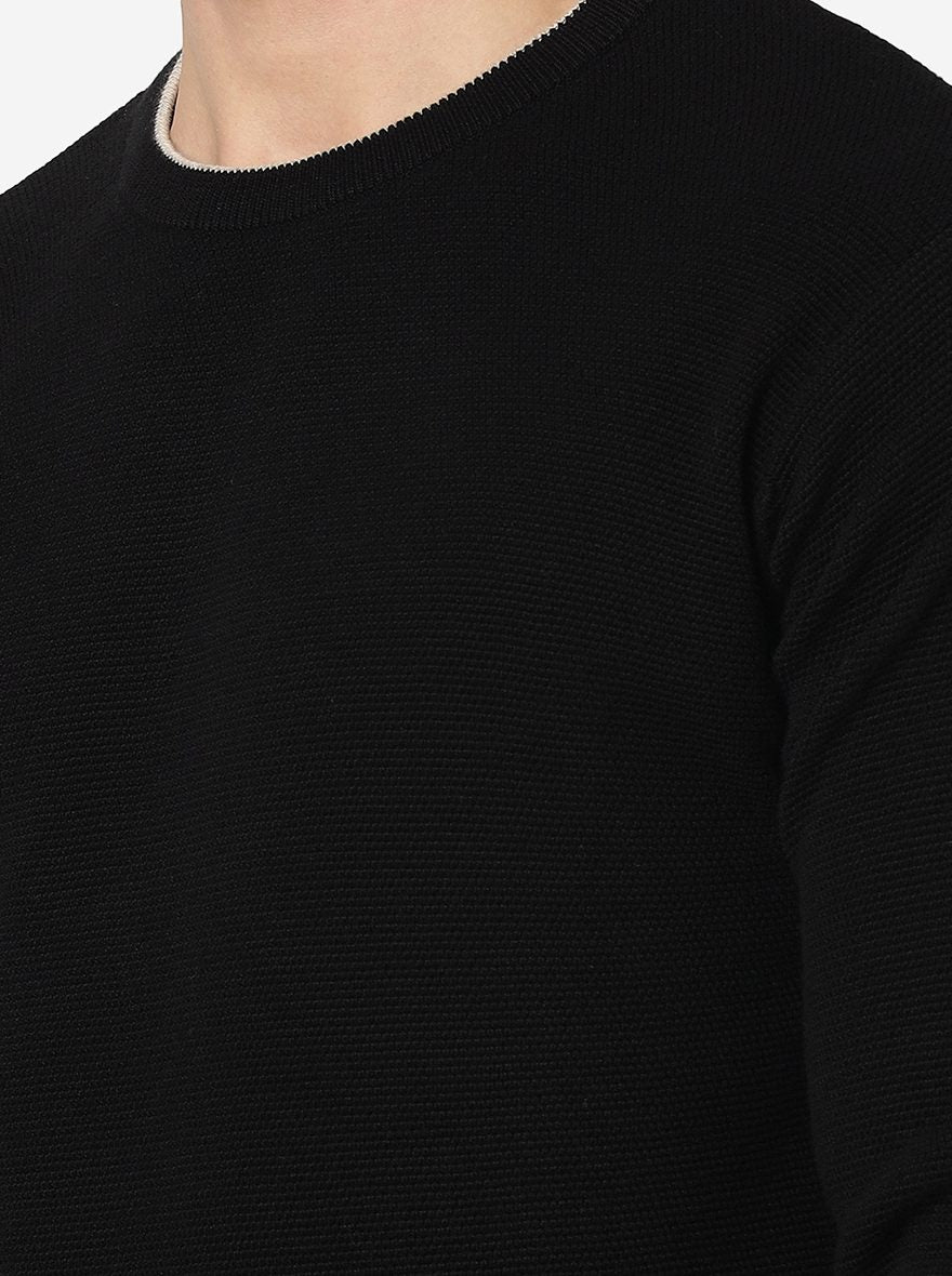 Black Solid Slim Fit T-Shirt | JadeBlue