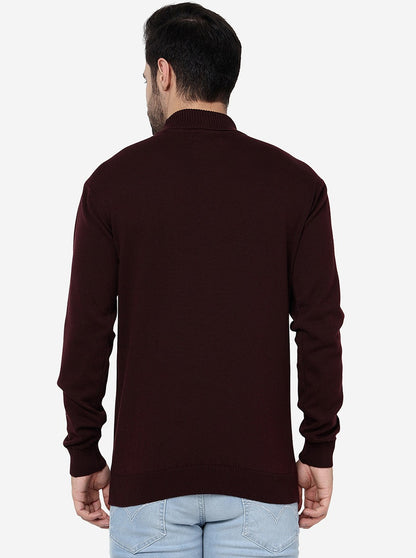 Wine Solid Slim Fit T-Shirt | JadeBlue