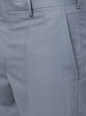 Grey Solid Slim Fit Formal Trouser | Greenfibre