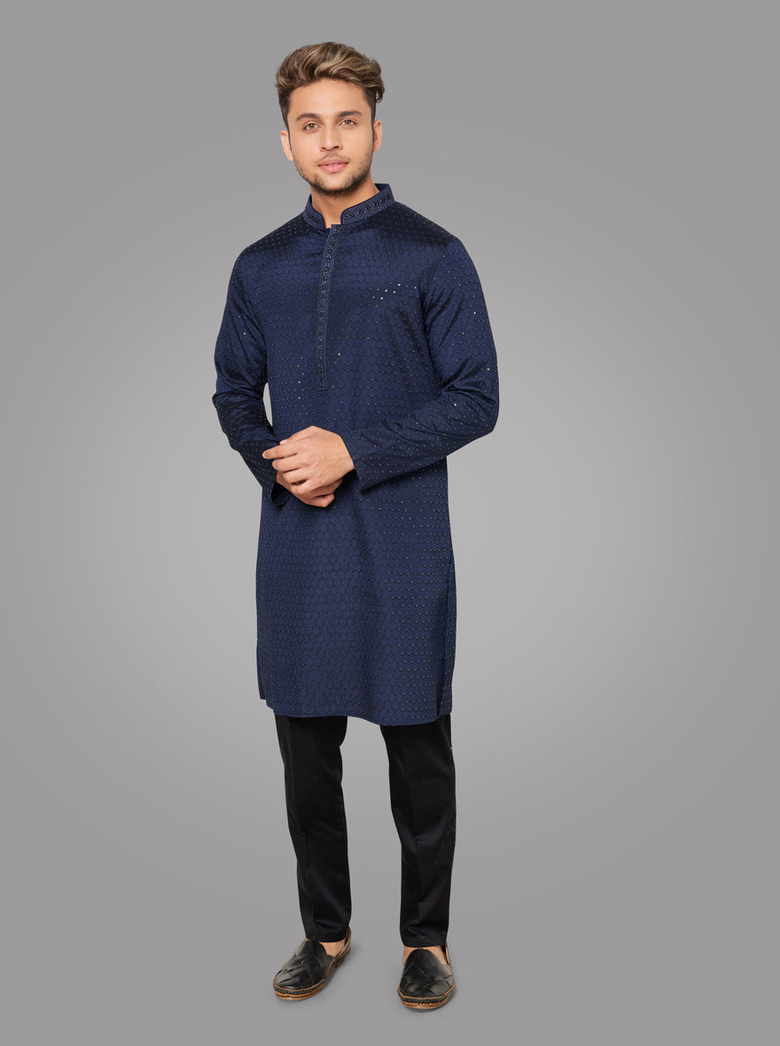 Navy Blue Kurta Pajama | TULA