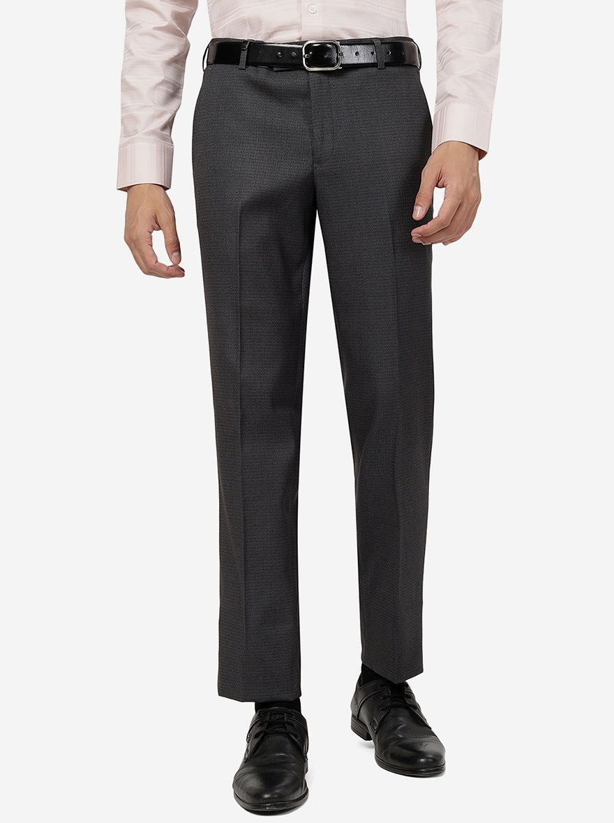 Grey Solid SLIM FIT Formal Trouser | JB Studio