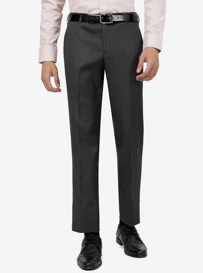 Grey Solid SLIM FIT Formal Trouser | JB Studio
