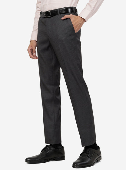 Grey Solid SLIM FIT Formal Trouser | JB Studio