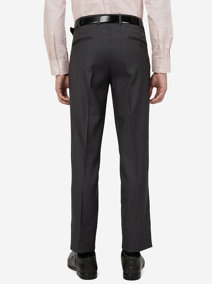 Grey Solid SLIM FIT Formal Trouser | JB Studio