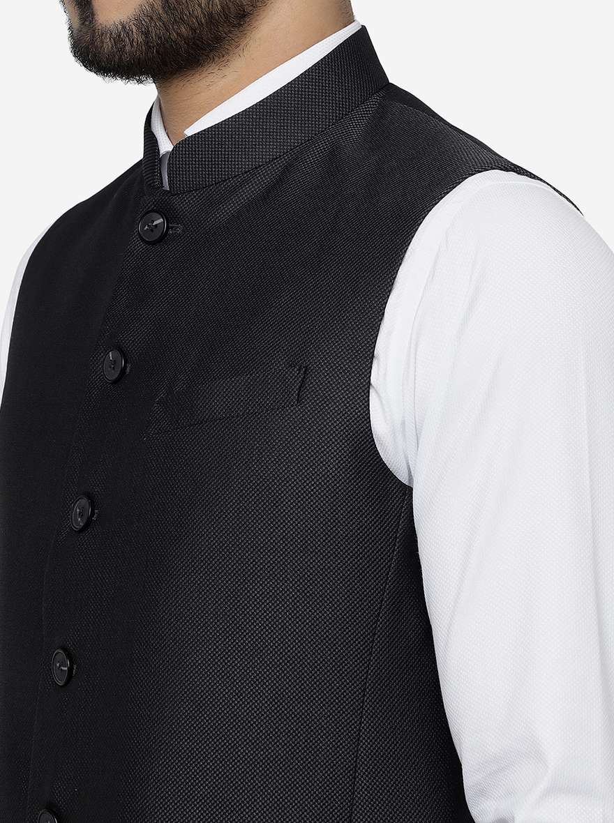 Dark Grey Checked Regular Fit Modi Jacket | JadeBlue