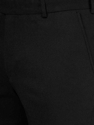 Black Solid Slim Fit Formal Trouser | JB Studio