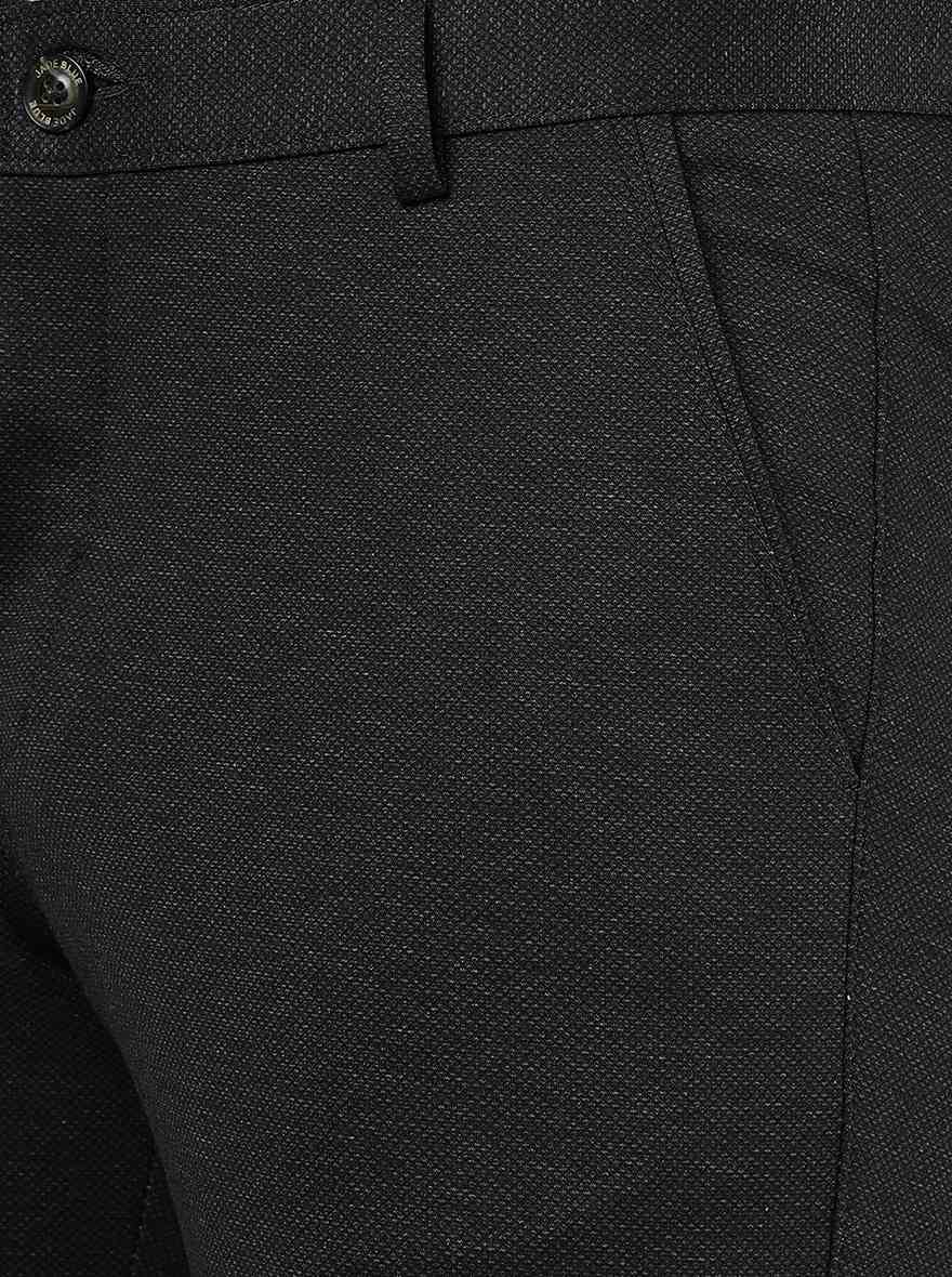 Black Solid Slim Fit Club Wear Trouser | JB Studio