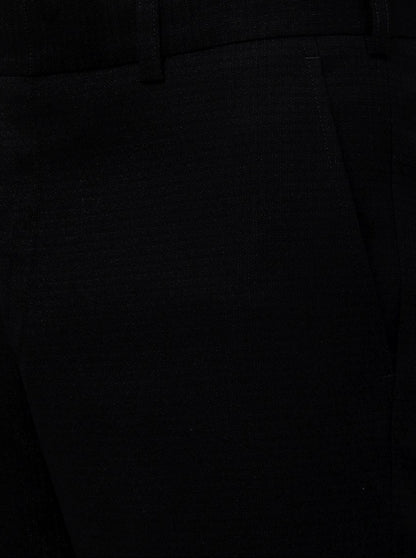 Black Solid Slim Fit Formal Trouser | JB Studio