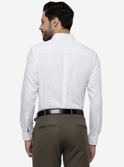 White Solid Slim Fit Formal Shirt | JadeBlue Youth