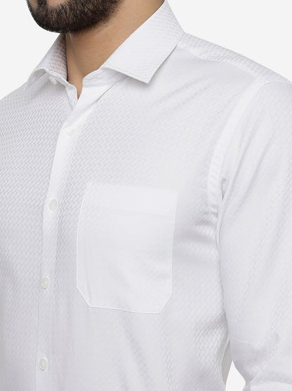 White Solid Slim Fit Formal Shirt | JadeBlue Youth