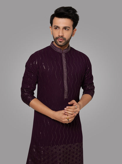 Wine Kurta Pajama | TULA