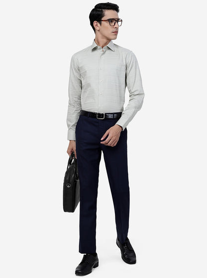 Green Striped Slim Fit Formal Shirt | JadeBlue Youth
