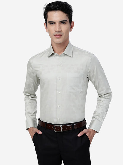 Light Green Solid Slim Fit Formal Shirt | JadeBlue Youth