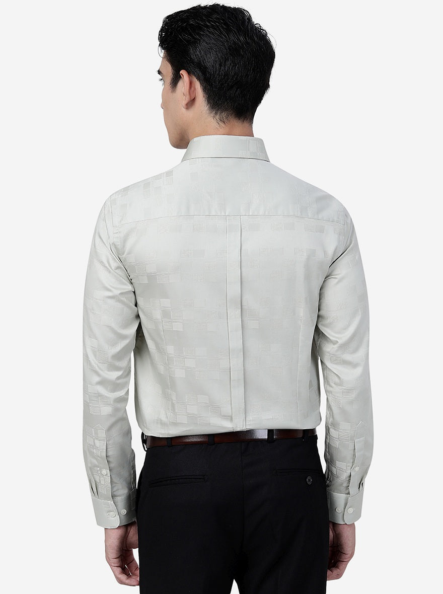 Light Green Solid Slim Fit Formal Shirt | JadeBlue Youth