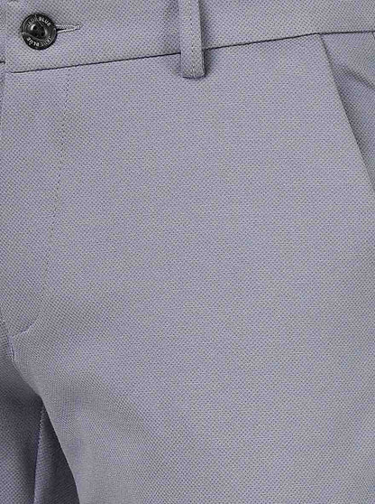 Light Grey Solid Venice Fit Casual Trouser | JadeBlue