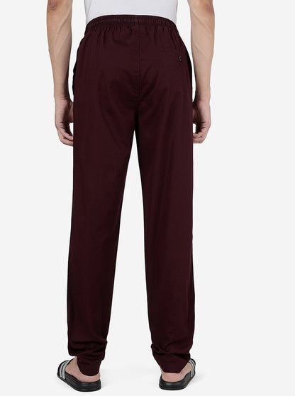 Wine Solid Slim Fit Track Pant | JadeBlue