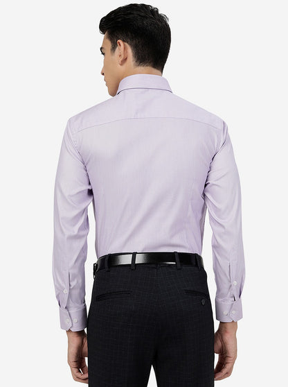 Purple Solid Slim Fit Formal Shirt | Greenfibre