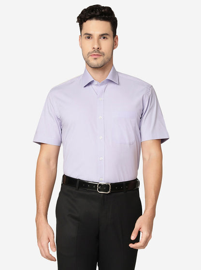 Light Purple Solid Regular fit Formal Shirt | JadeBlue